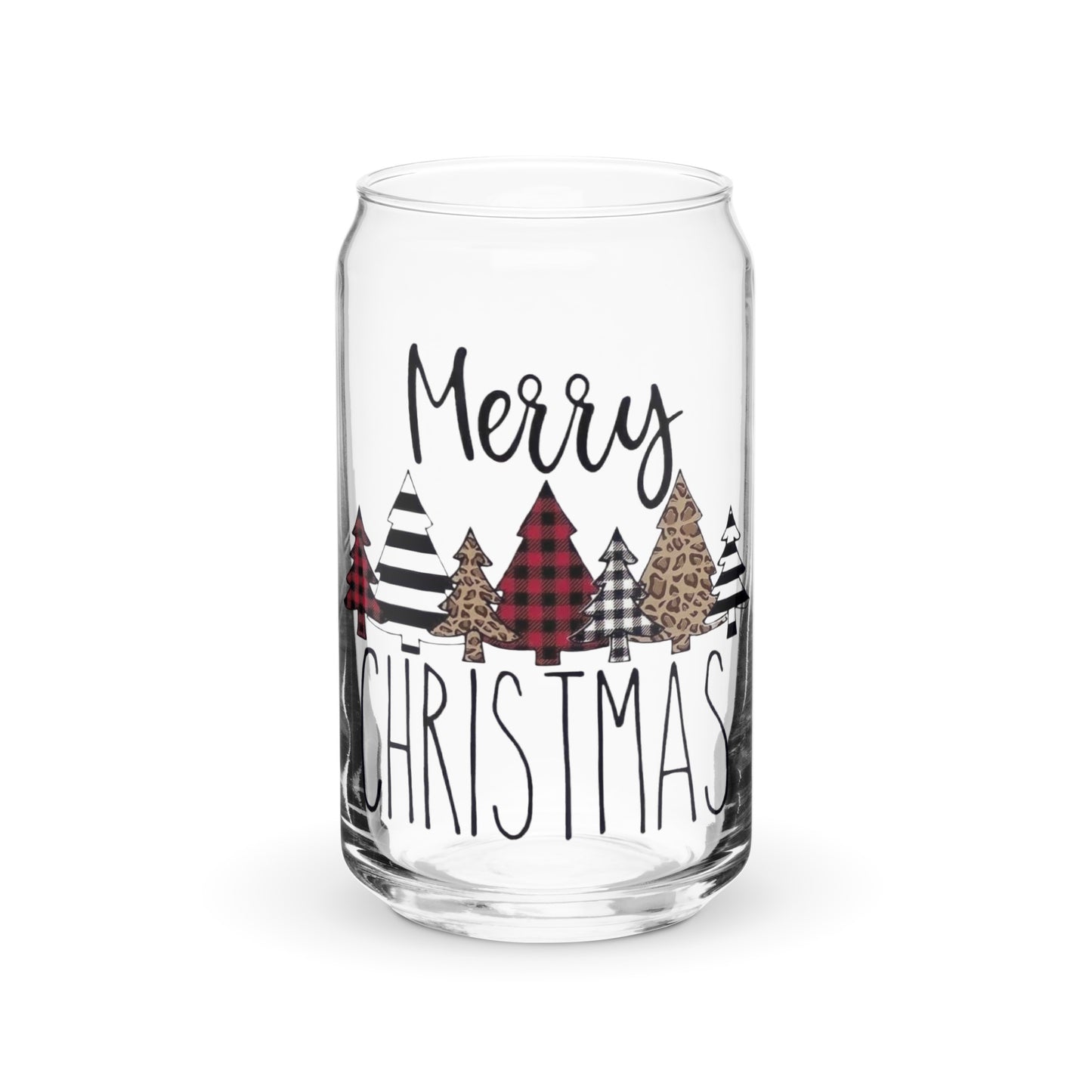 Merry Christmas Can-shaped glass