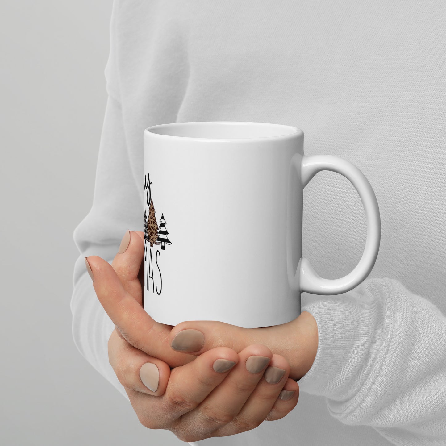 Merry Christmas White glossy mug
