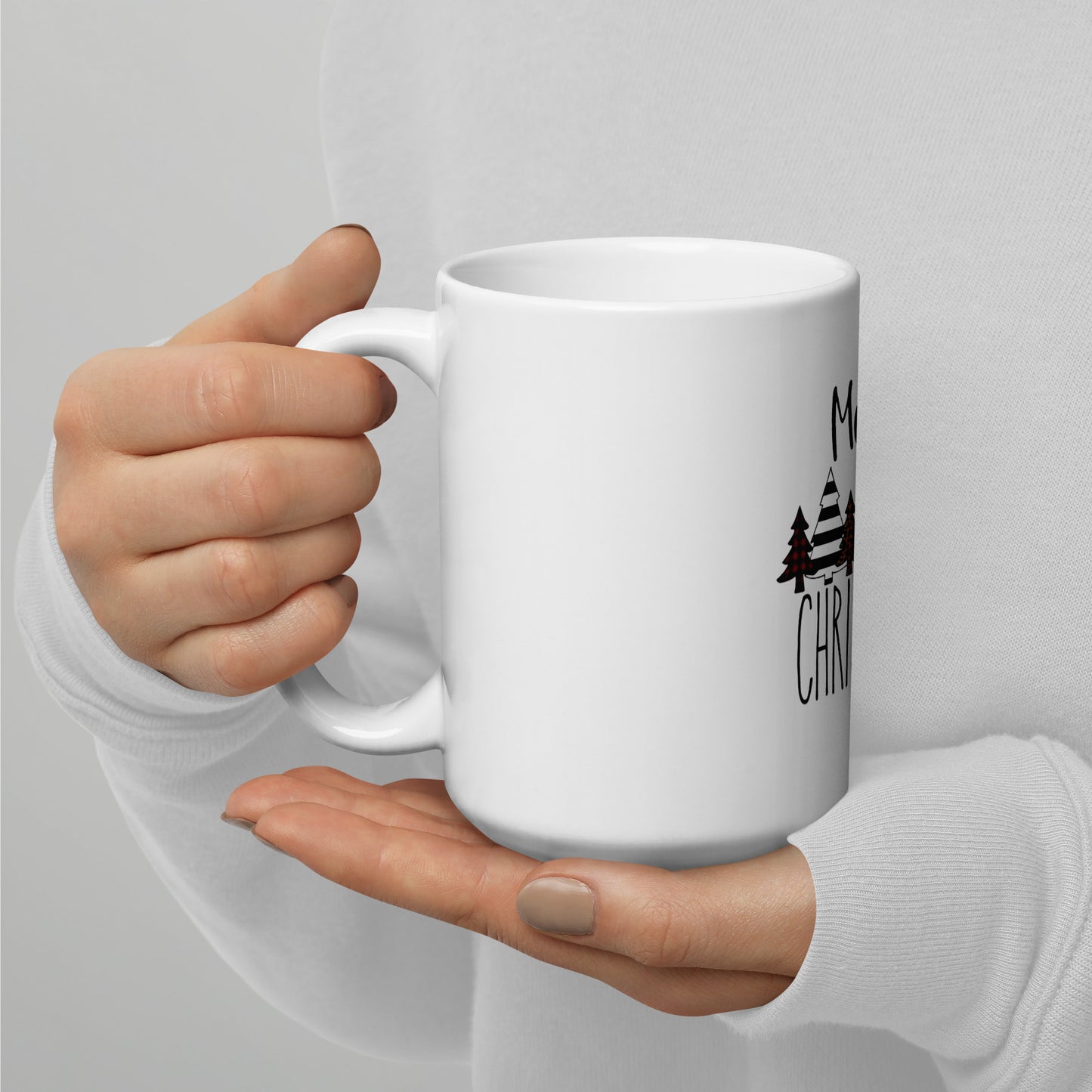 Merry Christmas White glossy mug