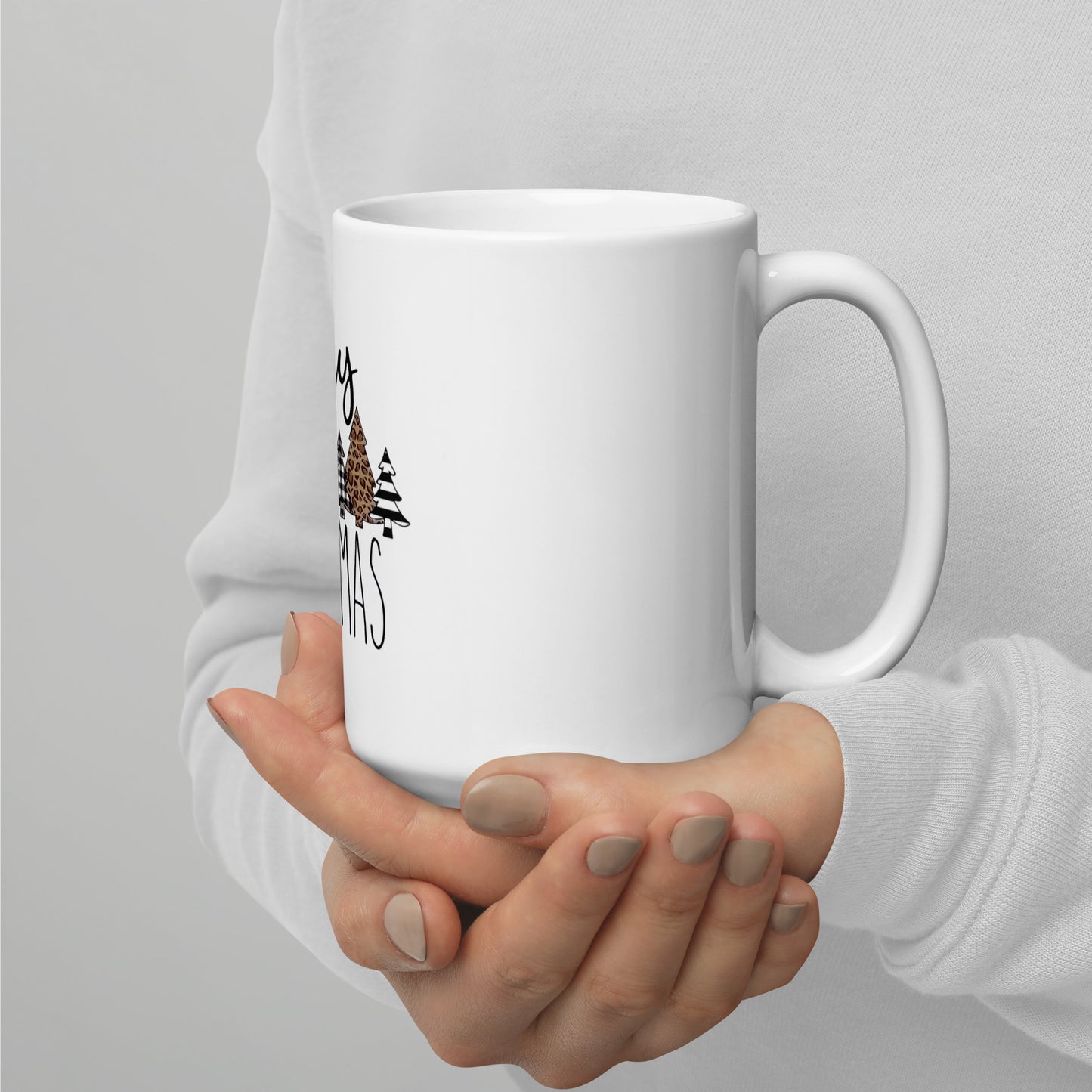 Merry Christmas White glossy mug