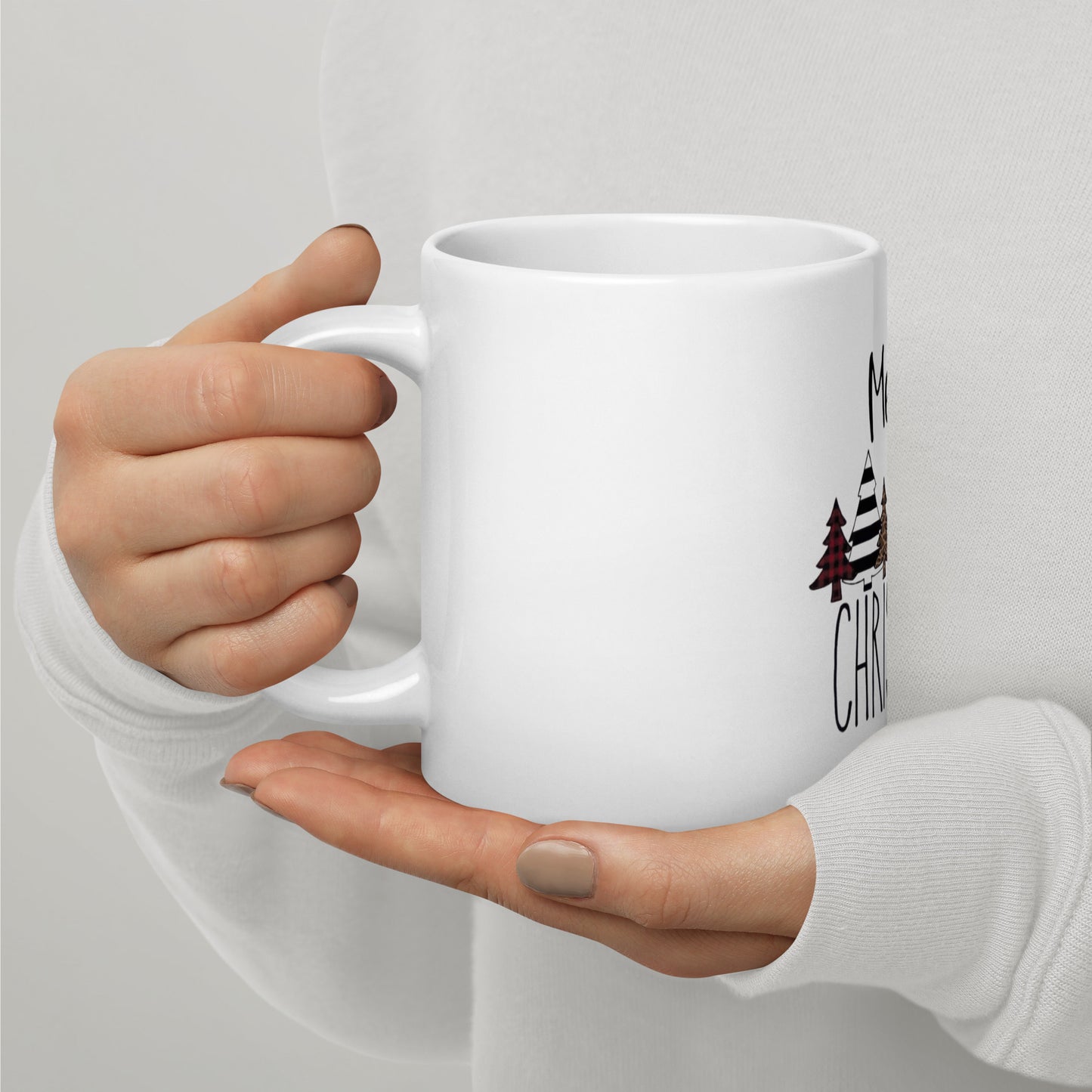 Merry Christmas White glossy mug