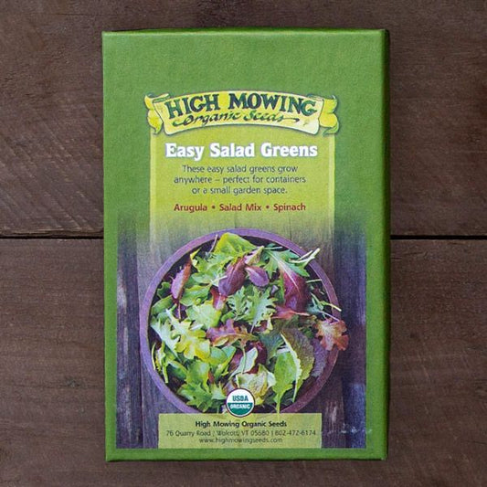 Easy Salad Greens Organic Seed Collection (3 Pack)