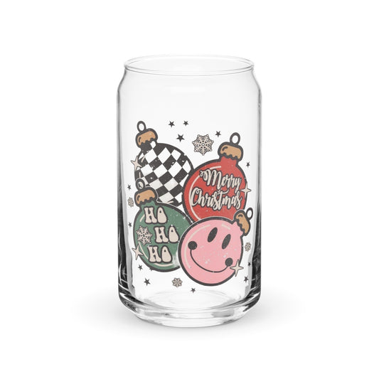 Ho Ho Ho Christmas Can-shaped glass