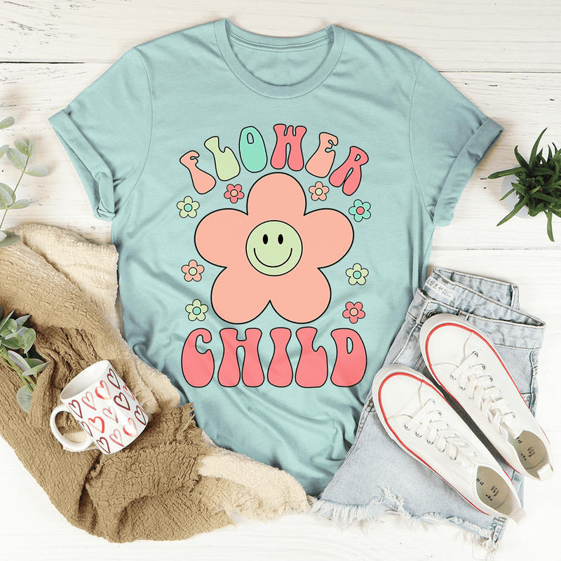 Smiley Flower Child T-Shirt-0