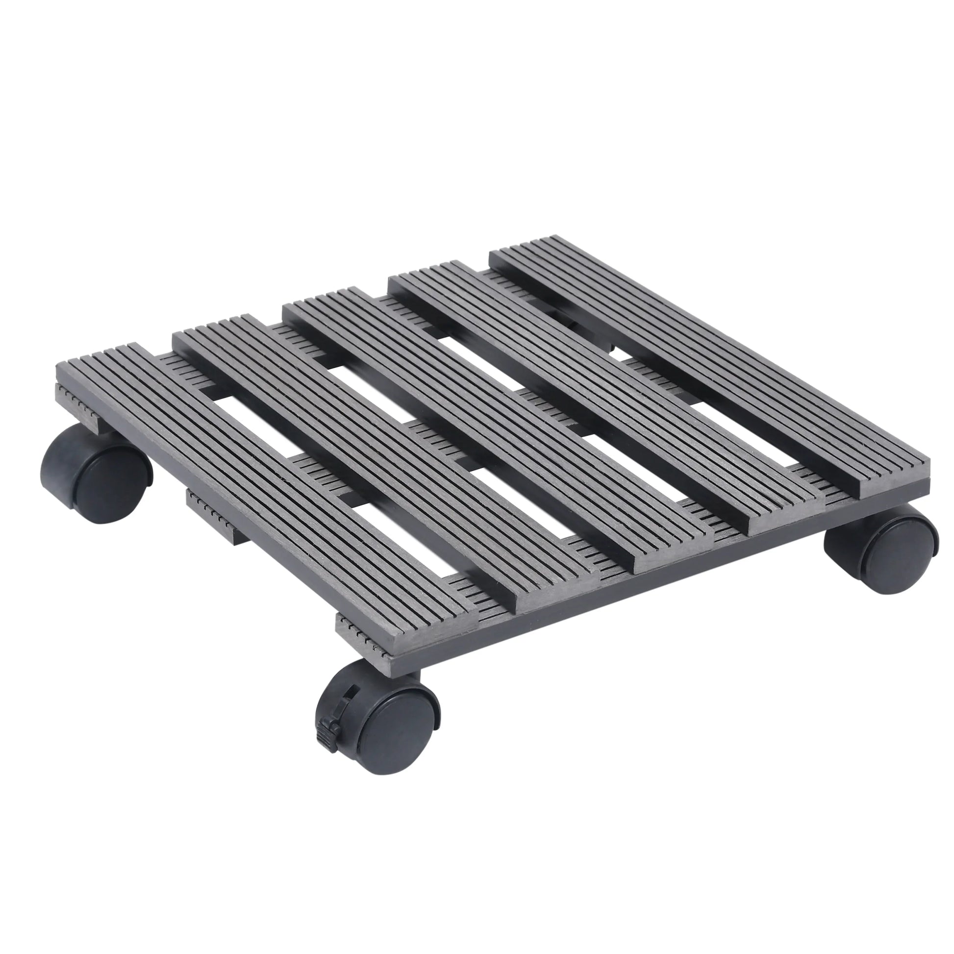 vidaXL Plant Trolleys 4 pcs Gray 11.8"x11.8"x3" WPC-1