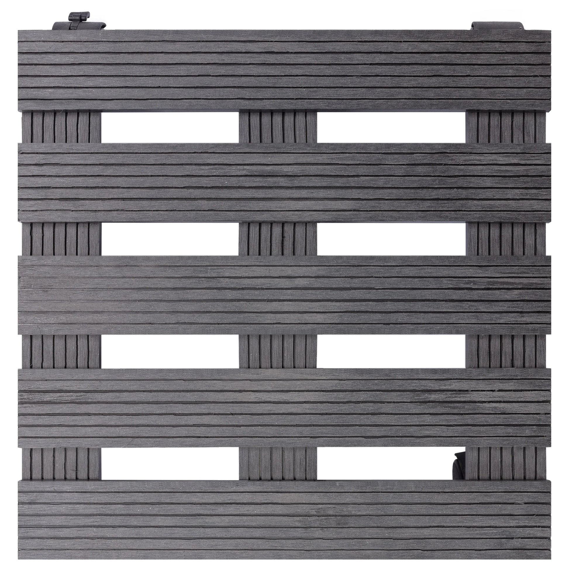 vidaXL Plant Trolleys 4 pcs Gray 11.8"x11.8"x3" WPC-2