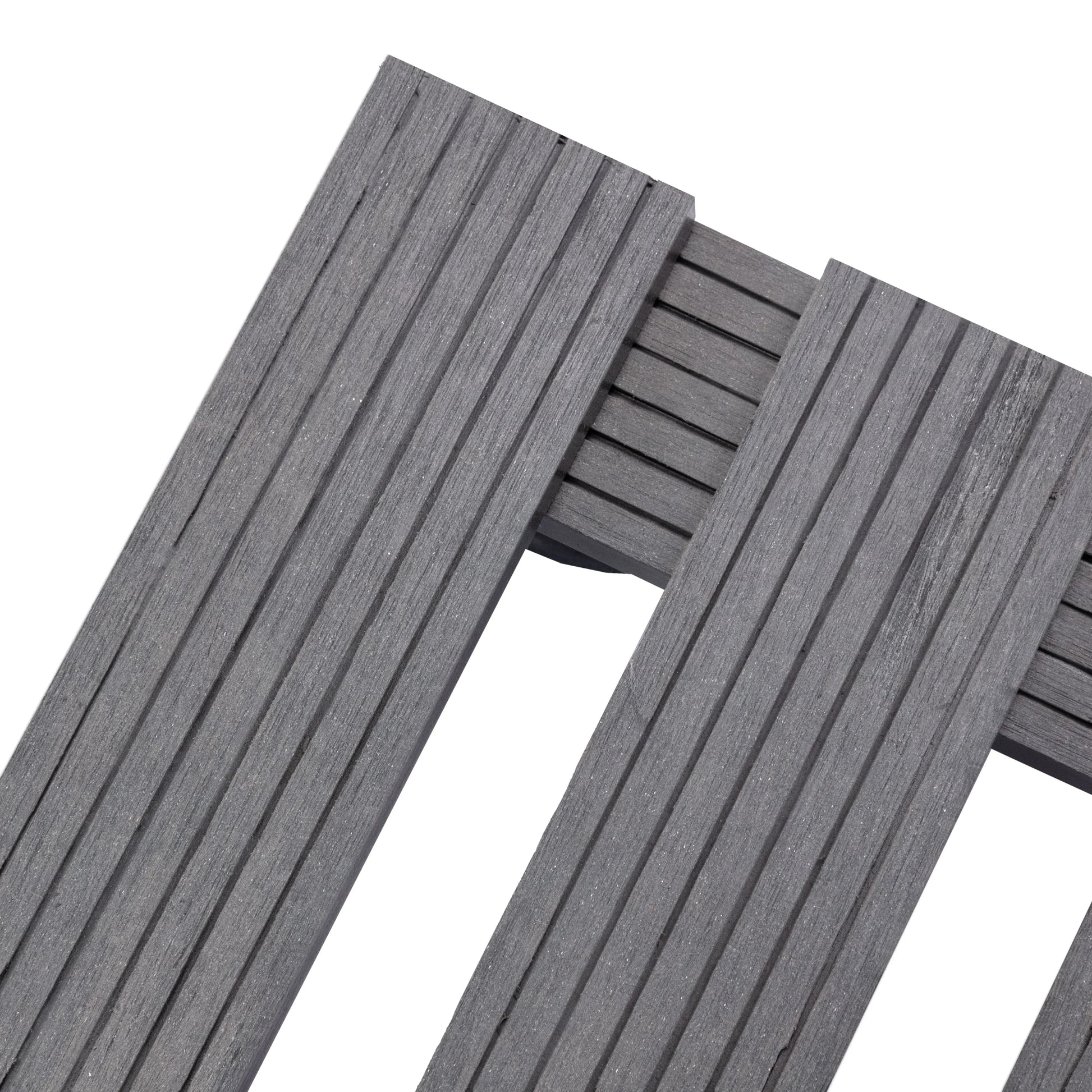 vidaXL Plant Trolleys 4 pcs Gray 11.8"x11.8"x3" WPC-3