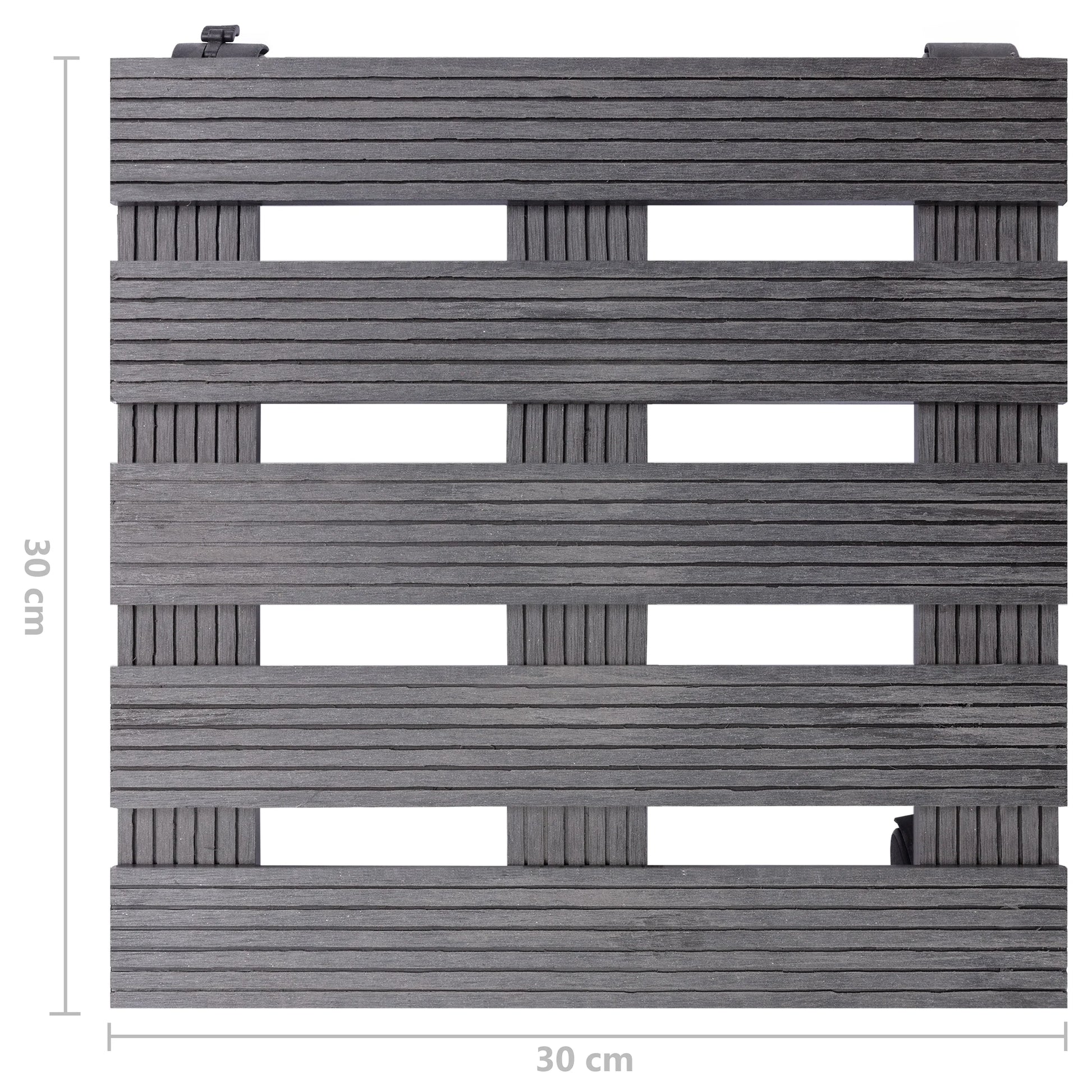 vidaXL Plant Trolleys 4 pcs Gray 11.8"x11.8"x3" WPC-5