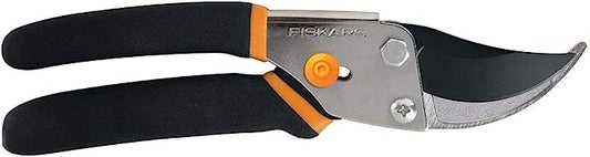 Fiskars Bypass Pruning Shears 5/8” Garden Clippers - Plant Cutting Scissors with Sharp Precision-Ground Steel Blade