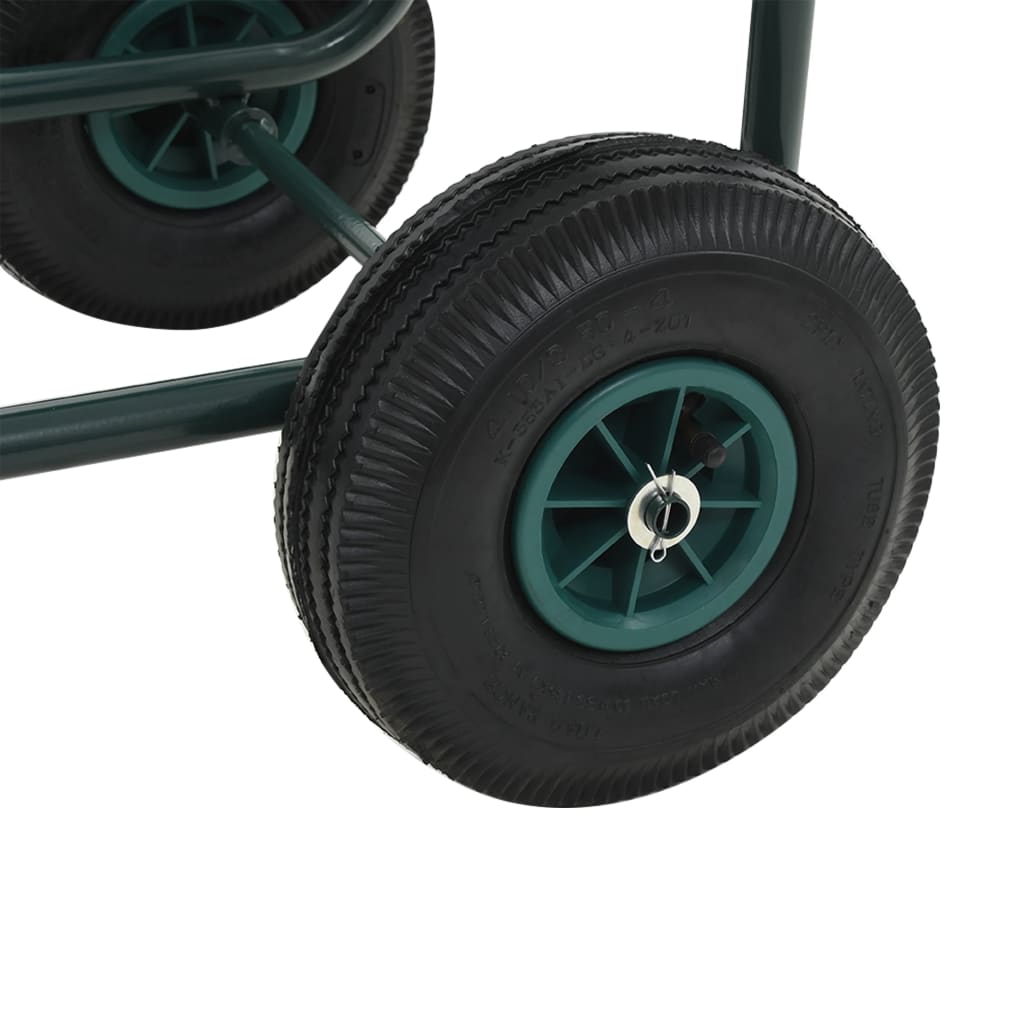 vidaXL Garden Hose Trolley with 1/2" Hose Connector 246ft Steel-8