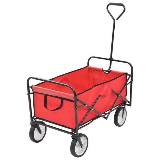 vidaXL Folding Hand Trolley Steel Garden Tools Cart Wagon Truck Multi Colors-0