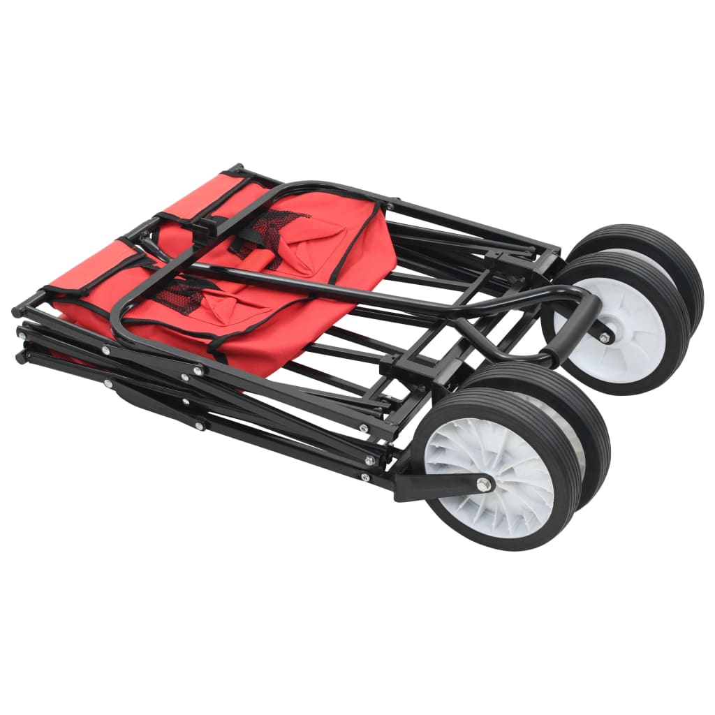 vidaXL Folding Hand Trolley Steel Garden Tools Cart Wagon Truck Multi Colors-2