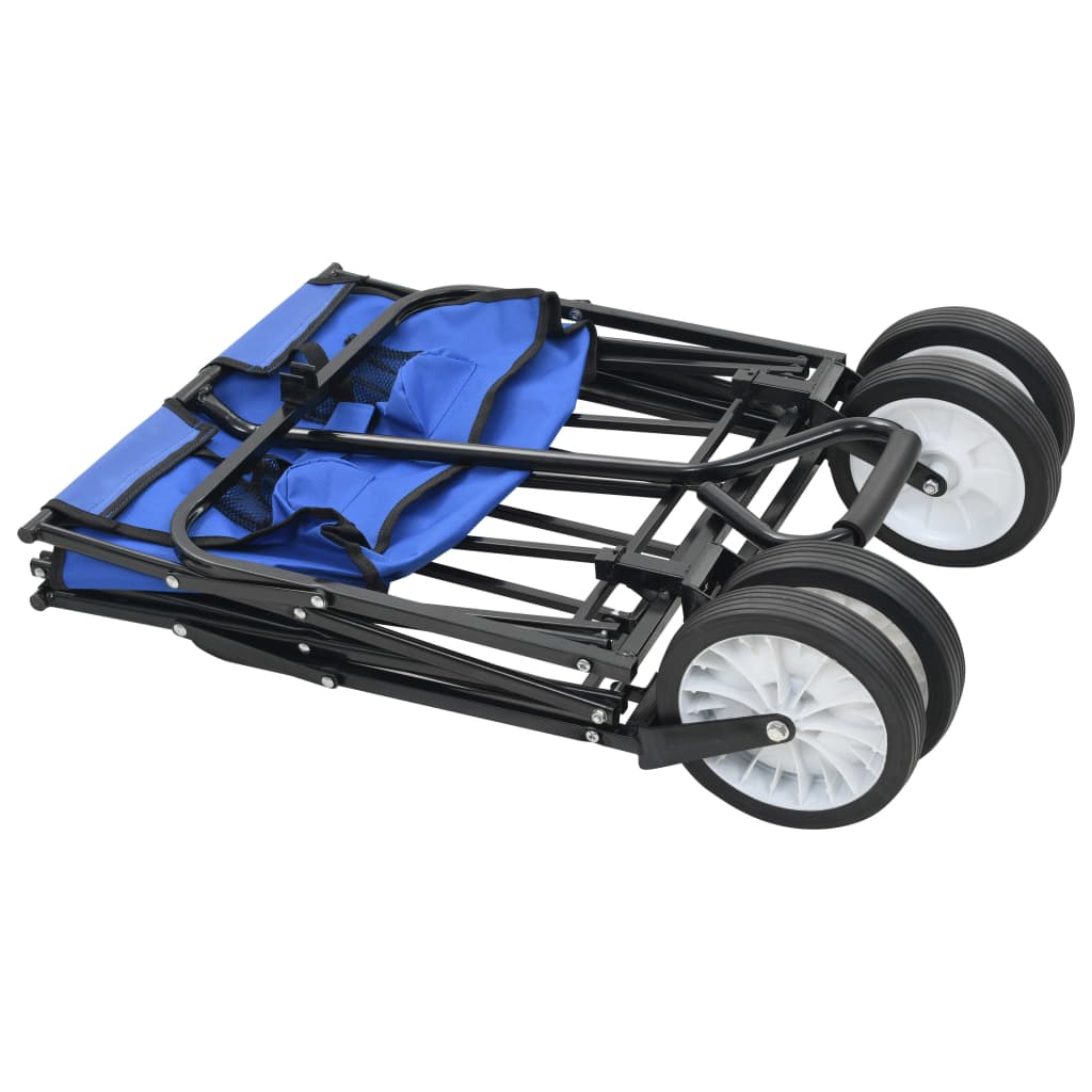 vidaXL Folding Hand Trolley Steel Garden Tools Cart Wagon Truck Multi Colors-5