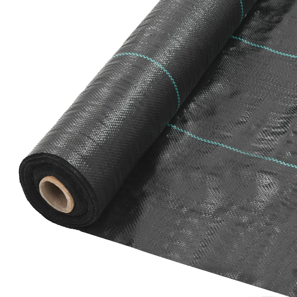 vidaXL Weed & Root Control Mat PP Black Barrier Membrane Fabric Multi Sizes-16