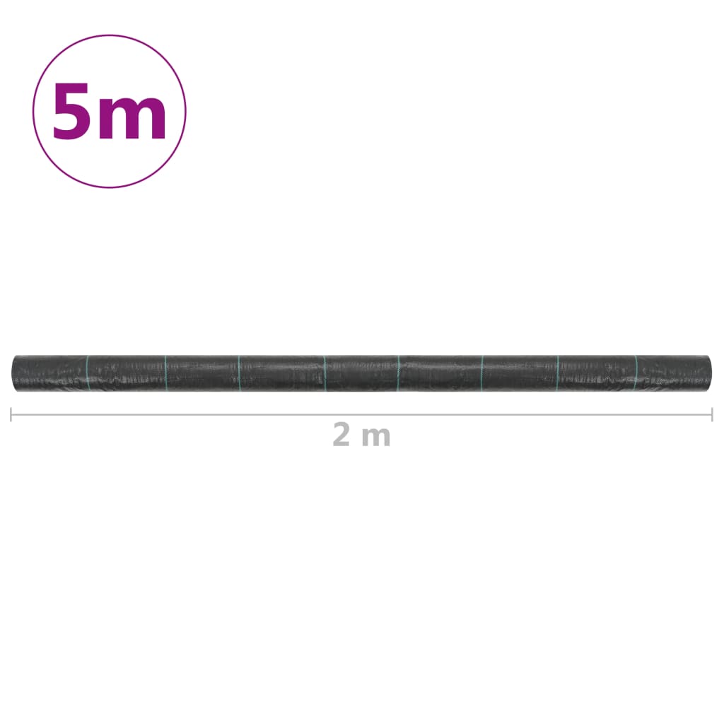 vidaXL Weed & Root Control Mat PP Black Barrier Membrane Fabric Multi Sizes-24