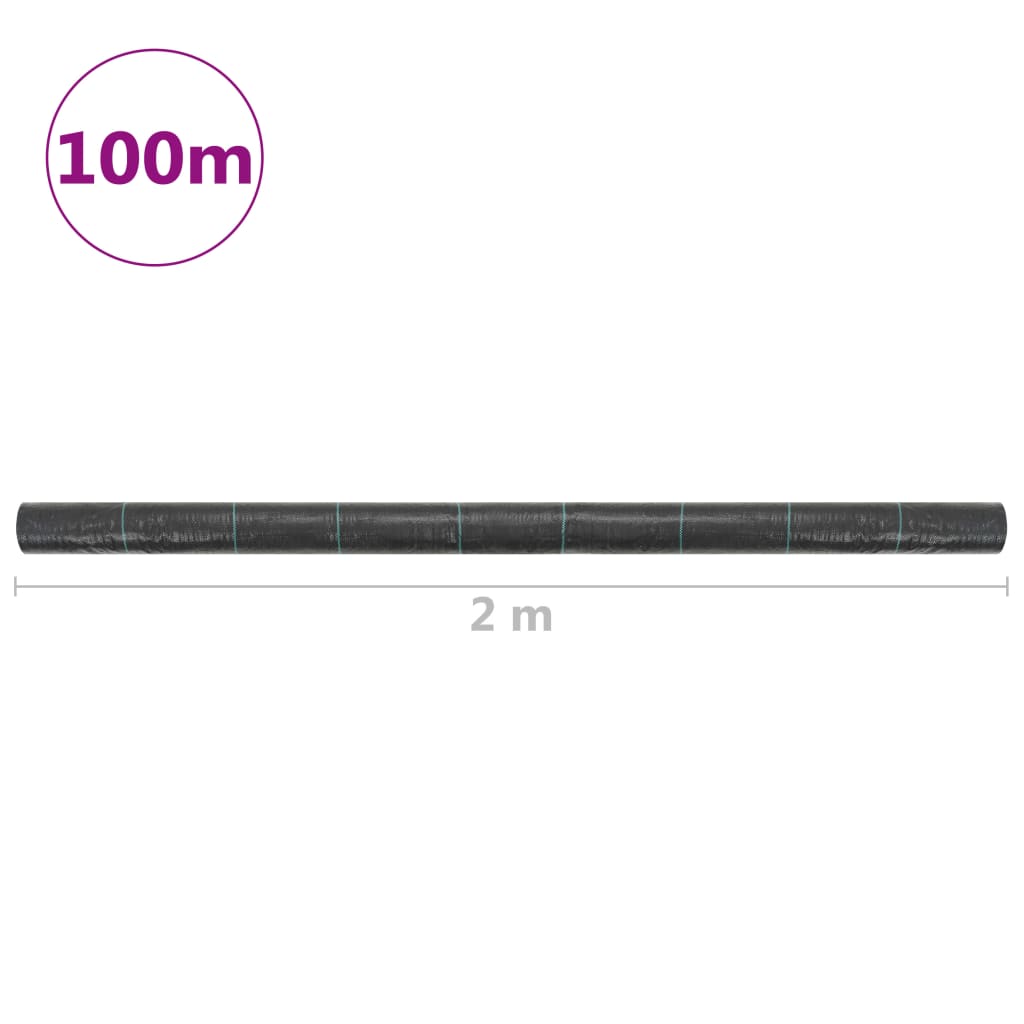 vidaXL Weed & Root Control Mat PP Black Barrier Membrane Fabric Multi Sizes-44