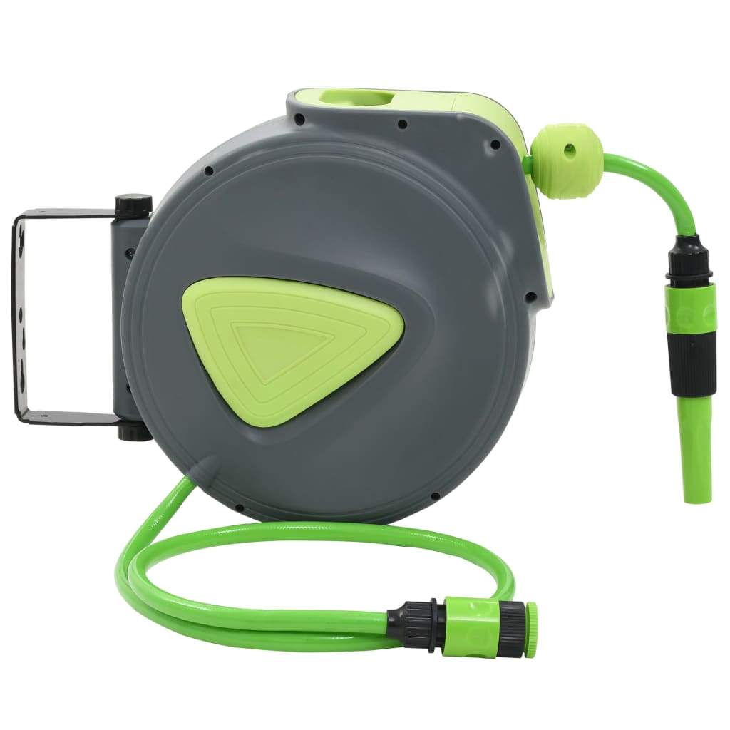 vidaXL Automatic Retractable Water Hose Reel Wall Mounted 32.8'/65.6'/98.4'-1
