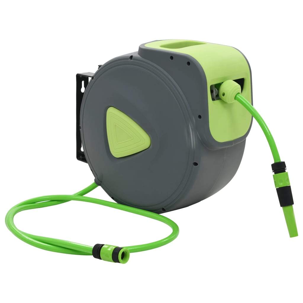 vidaXL Automatic Retractable Water Hose Reel Wall Mounted 32.8'/65.6'/98.4'-12