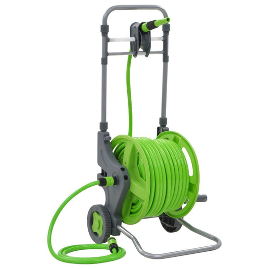 vidaXL Water Hose Reel with Wheels 174.6'+6.6'-0