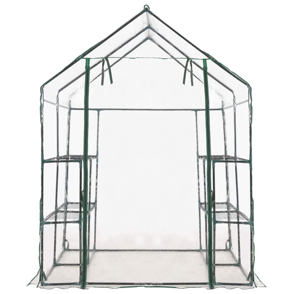 vidaXL Greenhouse with 8 Shelves 4.7'x4.7'x6.4'-3