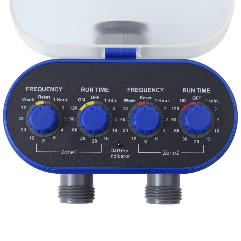 vidaXL Double Outlet Water Timer with Ball Valves-1