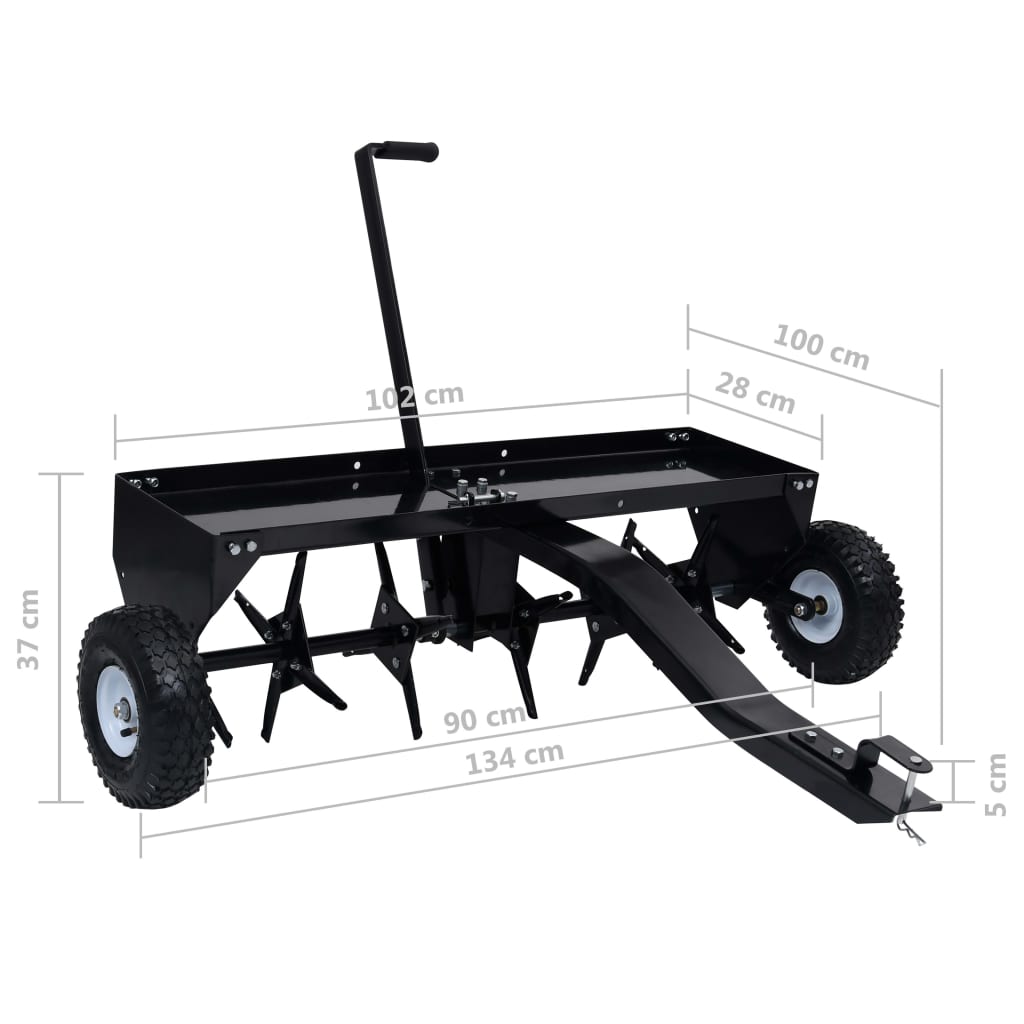 vidaXL Lawn Aerator for Ride-on Mower 40.2"-7