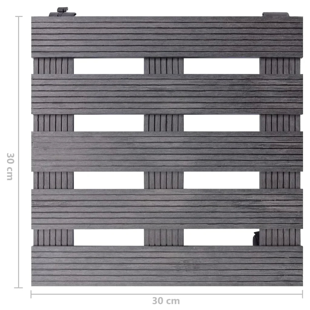 vidaXL Plant Trolleys 4 pcs Gray 11.8"x11.8"x3" WPC-10