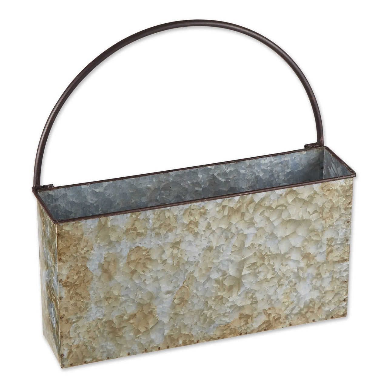 Rectangle Galvanized Metal Wall Planter-0