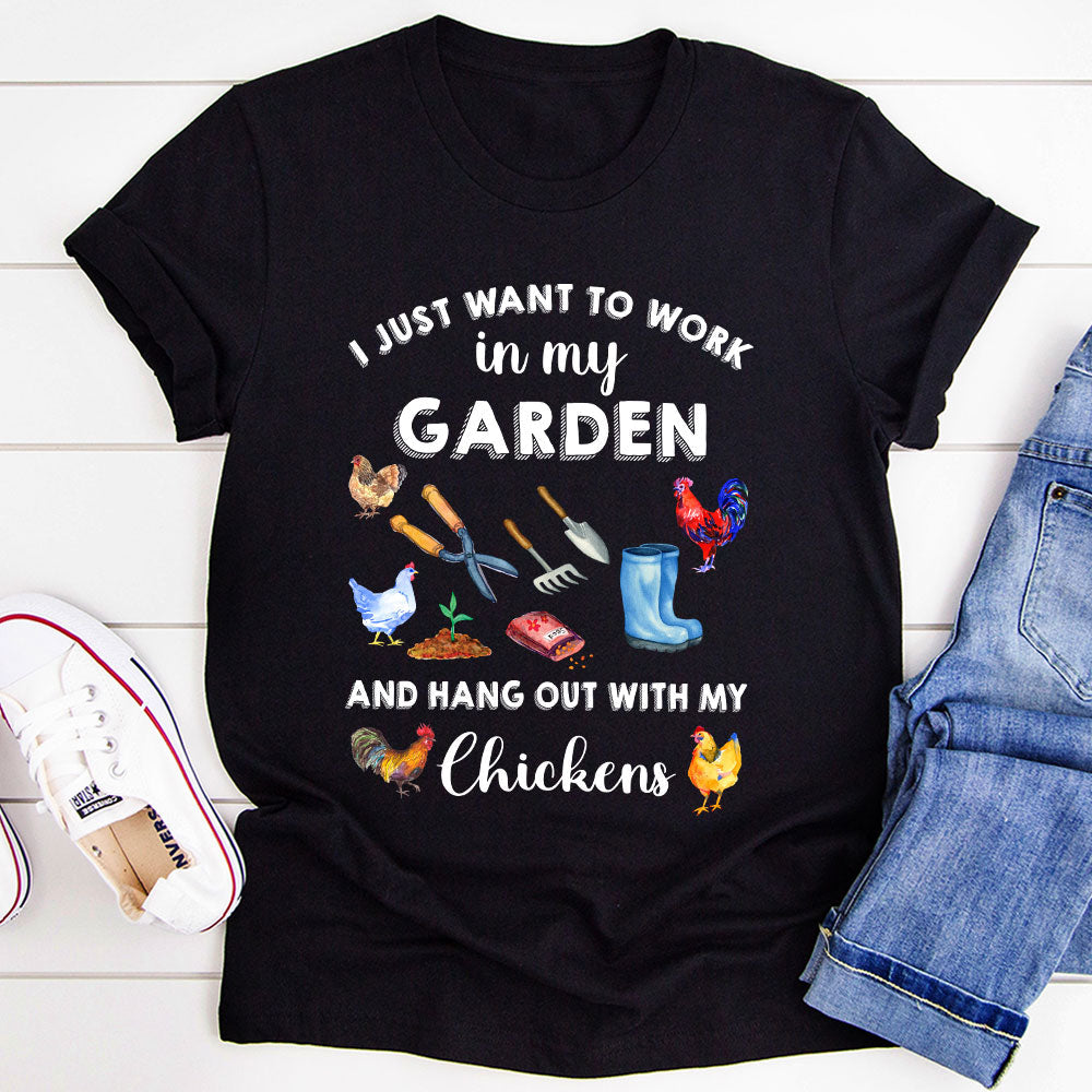 I Just Want To Work In My Garden T-Shirt-0