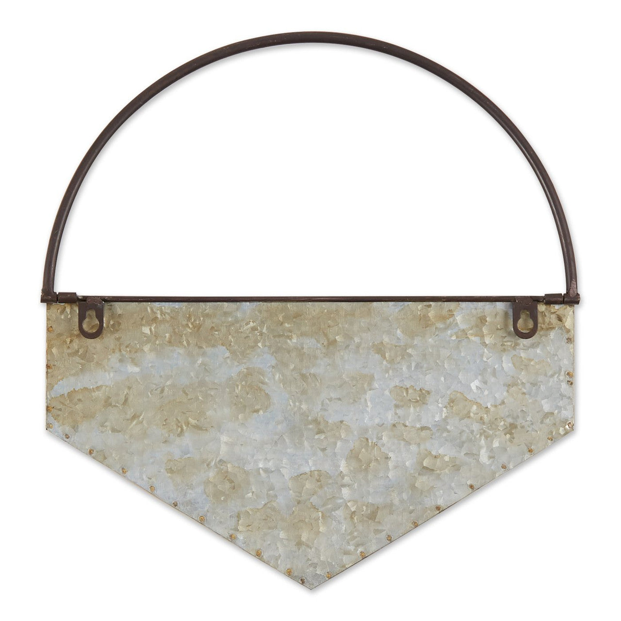 Geometric Diamond Galvanized Metal Wall Planter-4