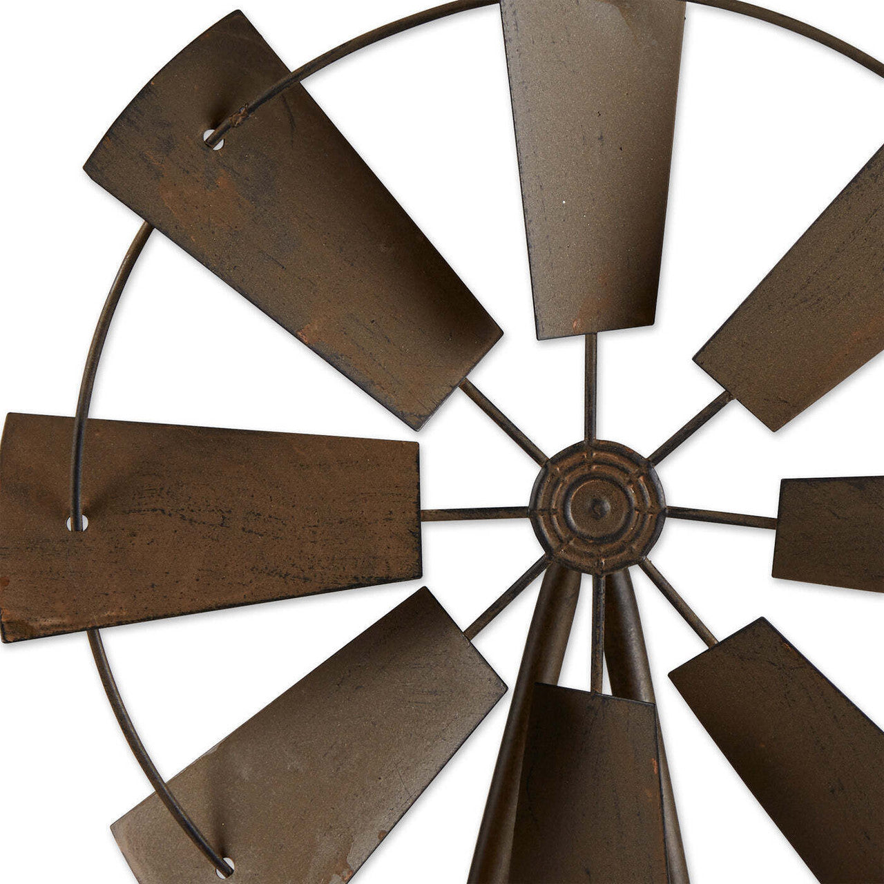 Metal Windmill Plant Stand-3