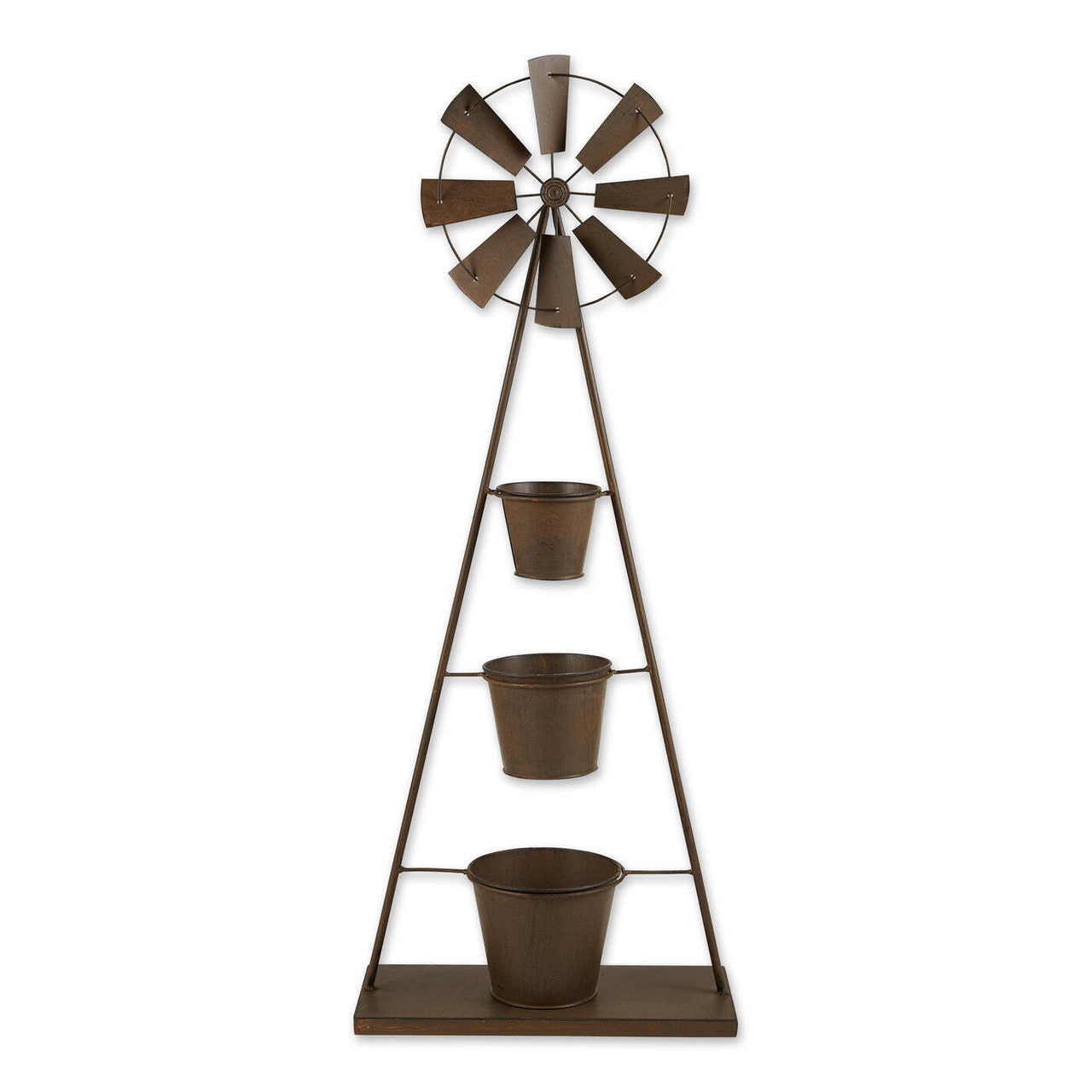 Metal Windmill Plant Stand-0